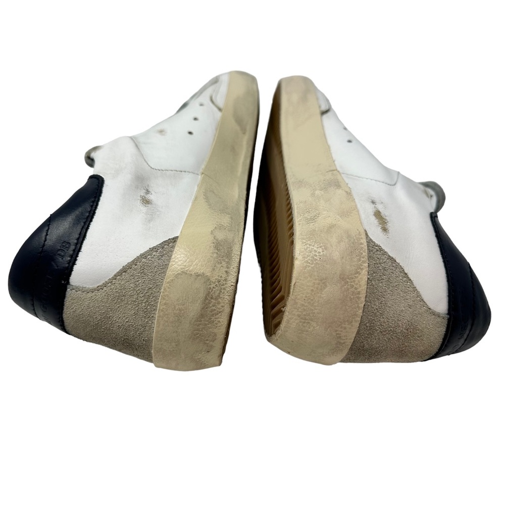 Golden Goose White Blue Super Star Leather Sneaker Women Size 40 US 10 No Box - Picture 7 of 17